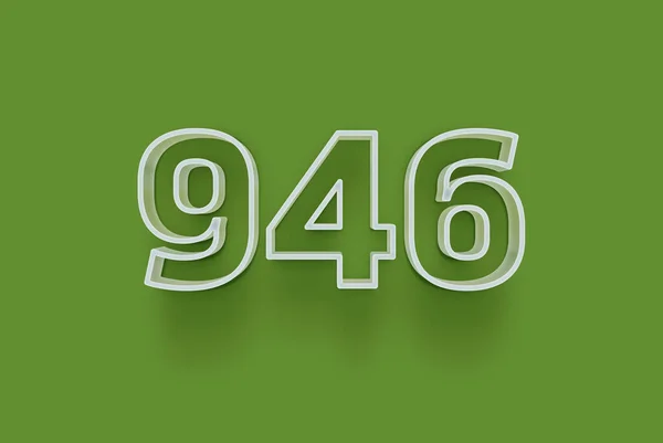 Nummer 946 Ist Auf Grünem Hintergrund Isoliert Für Ihr Einzigartiges — Stockfoto