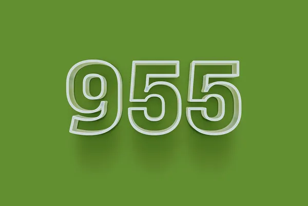 Numer 955 Jest Izolowany Zielonym Tle Dla Unikalnej Sprzedaży Plakat — Zdjęcie stockowe