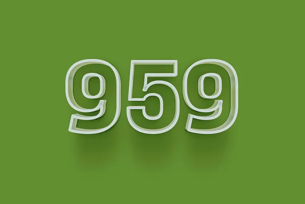 Numer 959 Jest Izolowany Zielonym Tle Dla Unikalnej Sprzedaży Plakat — Zdjęcie stockowe