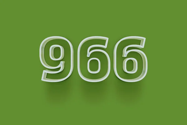 Αριθμός 966 Απομονώνεται Πράσινο Φόντο Για Μοναδική Αφίσα Προώθησης Έκπτωση — Φωτογραφία Αρχείου