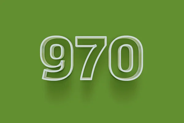 Номер 970 Ізольований Зеленому Тлі Вашої Унікальної Продажу Плакат Промо — стокове фото
