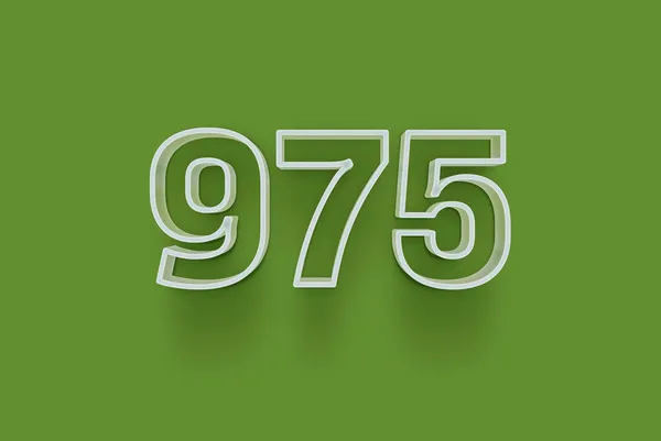 Szám 975 Elszigetelt Zöld Háttér Egyedülálló Eladási Poszter Promo Kedvezmény — Stock Fotó