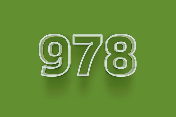 Номер 978 Изолирован Зеленом Фоне Вашего Уникального Рекламного Плаката Скидка — стоковое фото