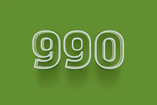 Number 990 Isolated Green Background Your Unique Selling Poster Promo — Stock Photo, Image