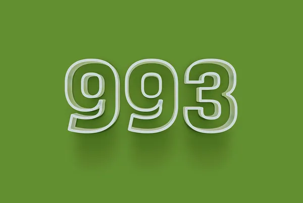 Номер 993 Изолирован Зеленом Фоне Вашего Уникального Рекламного Плаката Скидка — стоковое фото