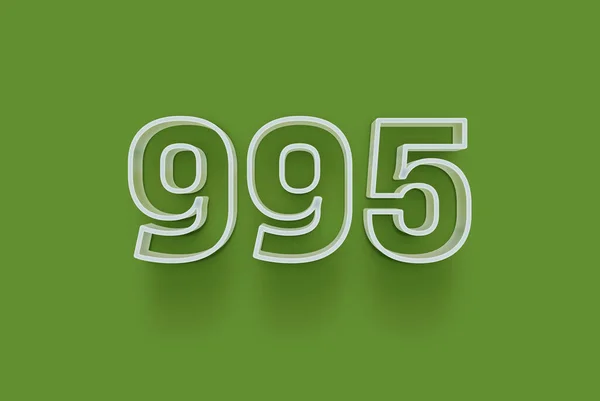 Nummer 995 Ist Auf Grünem Hintergrund Isoliert Für Ihr Einzigartiges — Stockfoto