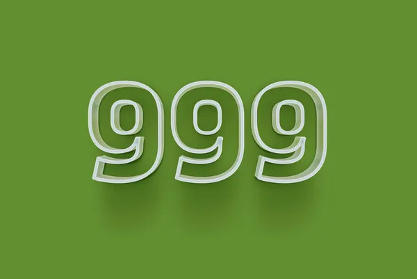 Número 999 Isolado Fundo Verde Para Seu Cartaz Venda Exclusivo — Fotografia de Stock