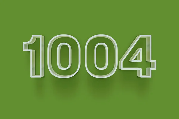 Número 1004 Isolado Fundo Verde Para Seu Único Cartaz Venda — Fotografia de Stock