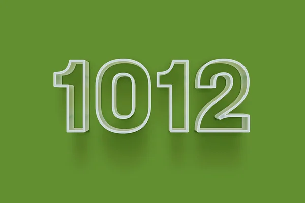 Numero 1012 Isolato Sfondo Verde Tuo Poster Vendita Unico Sconto — Foto Stock