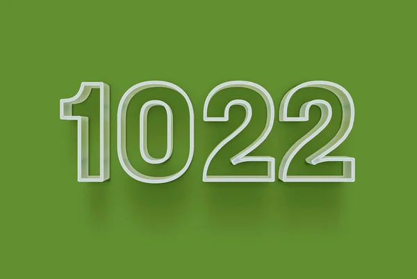 Numéro 1022 Est Isolé Sur Fond Vert Pour Votre Vente — Photo