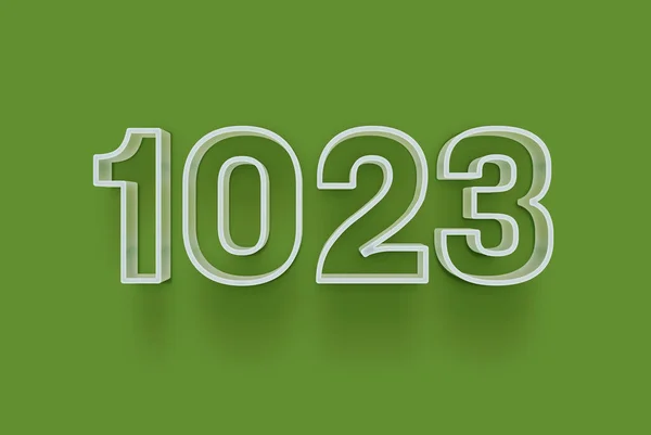 Numero 1023 Isolato Sfondo Verde Tuo Poster Vendita Unico Sconto — Foto Stock