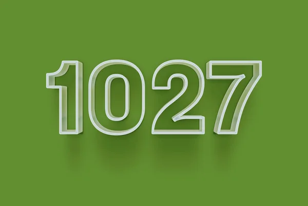 Номер 1027 Изолирован Зеленом Фоне Вашего Уникального Рекламного Плаката Скидка — стоковое фото