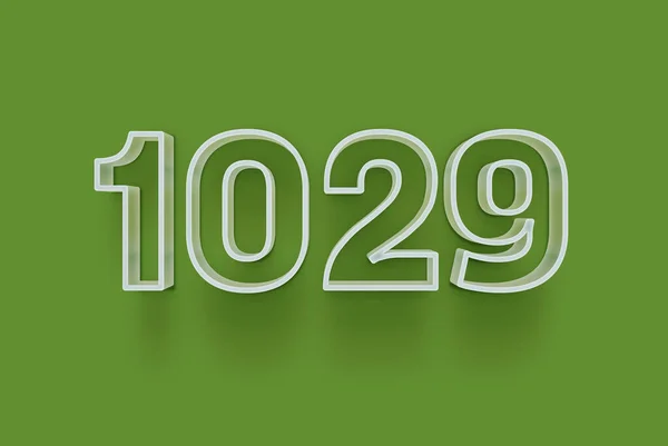 Número 1029 Isolado Fundo Verde Para Seu Único Cartaz Venda — Fotografia de Stock