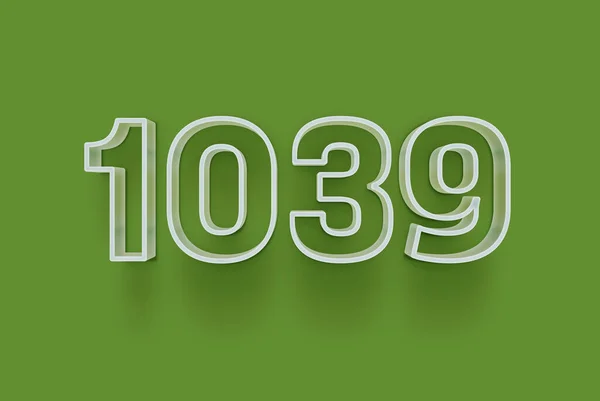 Numéro 1039 Est Isolé Sur Fond Vert Pour Votre Vente — Photo