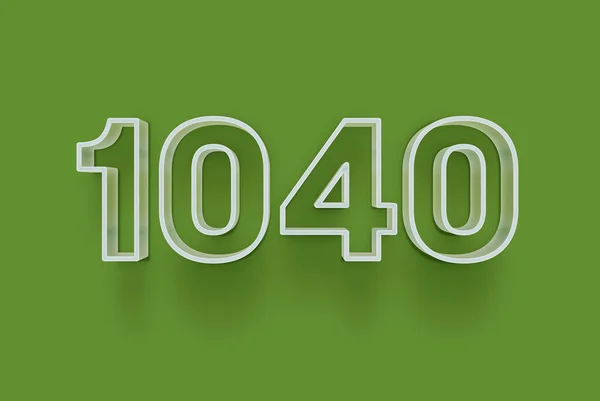 Номер 1040 Ізольований Зеленому Тлі Вашої Унікальної Продажу Плакат Промо — стокове фото