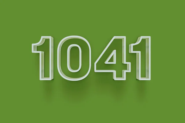 Numéro 1041 Est Isolé Sur Fond Vert Pour Votre Offre — Photo