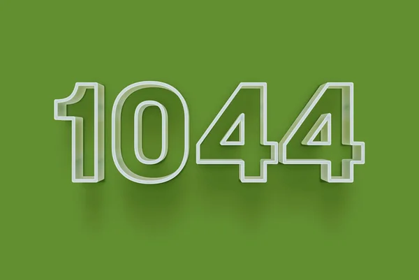 Nummer 1044 Ist Auf Grünem Hintergrund Isoliert Für Ihr Einzigartiges — Stockfoto