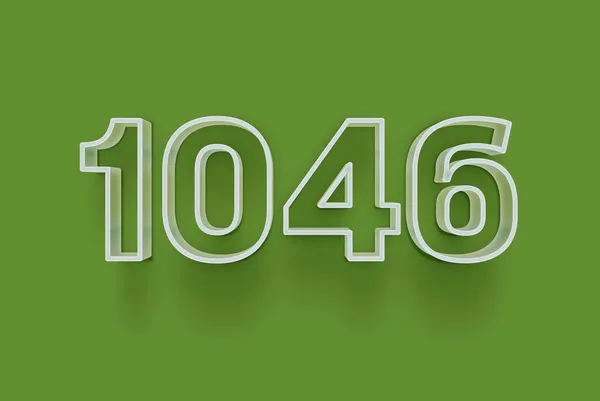 Número 1046 Está Aislado Fondo Verde Para Oferta Única Venta — Foto de Stock