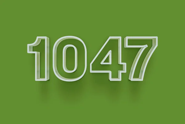 Номер 1047 Изолирован Зеленом Фоне Вашего Уникального Рекламного Плаката Скидка — стоковое фото
