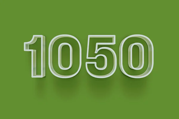 Numero 1050 Isolato Sfondo Verde Tuo Poster Vendita Unico Sconto — Foto Stock