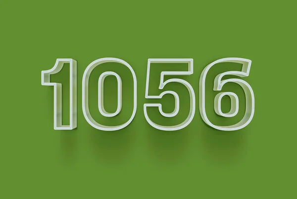 Numéro 1056 Est Isolé Sur Fond Vert Pour Votre Vente — Photo