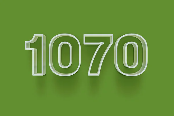 Szám 1070 Elszigetelt Zöld Háttér Egyedülálló Eladási Poszter Promo Kedvezmény — Stock Fotó