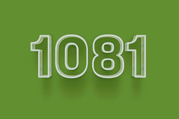 Nummer 1081 Geïsoleerd Groene Achtergrond Voor Unieke Verkoop Poster Promo — Stockfoto