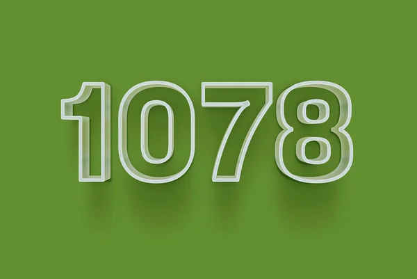 Nummer 1078 Ist Auf Grünem Hintergrund Isoliert Für Ihr Einzigartiges — Stockfoto