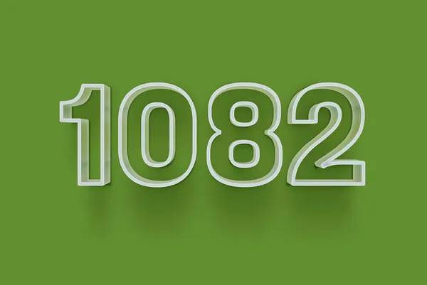 Nummer 1082 Ist Auf Grünem Hintergrund Isoliert Für Ihr Einzigartiges — Stockfoto