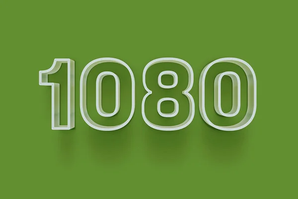 Número 1080 Está Aislado Fondo Verde Para Oferta Única Compra —  Fotos de Stock