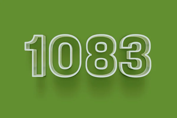 Nummer 1083 Geïsoleerd Groene Achtergrond Voor Unieke Verkoop Poster Promo — Stockfoto