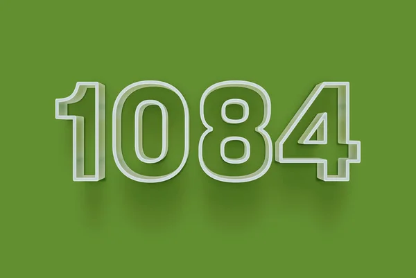 Номер 1084 Ізольований Зеленому Тлі Вашої Унікальної Промо Знижки Промо — стокове фото