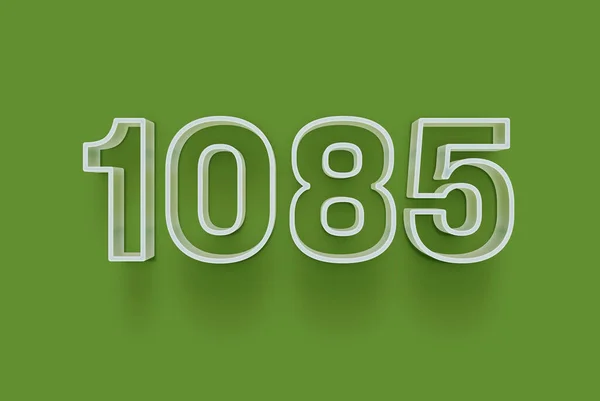 Номер 1085 Изолирован Зеленом Фоне Вашего Уникального Рекламного Плаката Скидка — стоковое фото