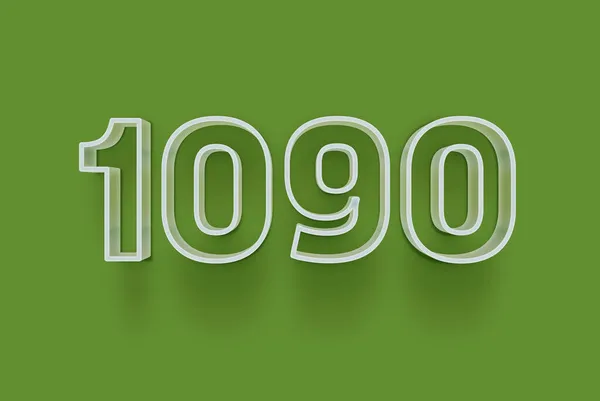 Номер 1090 Изолирован Зеленом Фоне Вашего Уникального Рекламного Плаката Скидка — стоковое фото