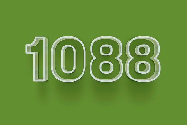 Numéro 1088 Est Isolé Sur Fond Vert Pour Votre Offre — Photo