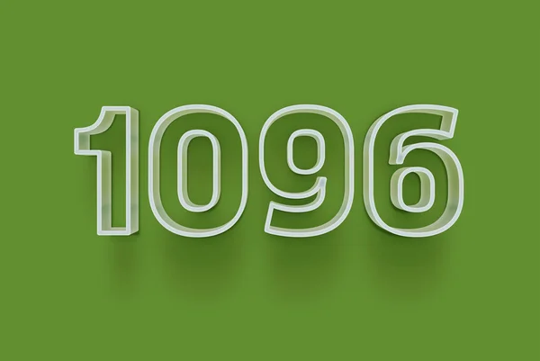 Número 1096 Isolado Fundo Verde Para Seu Único Cartaz Venda — Fotografia de Stock