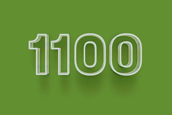 Numéro 1100 Est Isolé Sur Fond Vert Pour Votre Vente — Photo