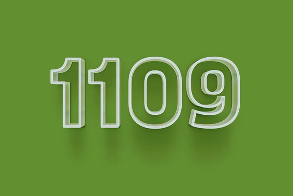 Номер 1109 Изолирован Зеленом Фоне Вашего Уникального Рекламного Плаката Скидка — стоковое фото
