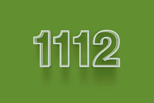 Number 1112 Isolated Green Background Your Unique Selling Poster Promo — Stock Photo, Image