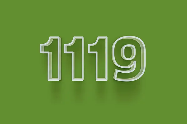 Numéro 1119 Est Isolé Sur Fond Vert Pour Votre Vente — Photo