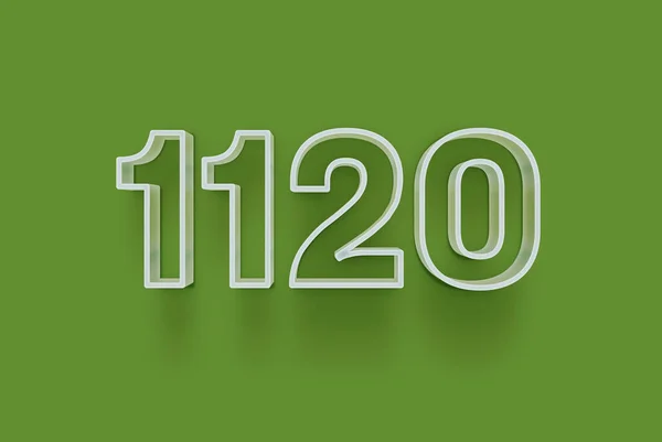 Nummer 1120 Geïsoleerd Groene Achtergrond Voor Unieke Verkoop Poster Promo — Stockfoto
