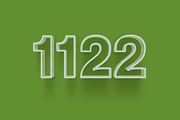 Número 1122 Está Aislado Fondo Verde Para Oferta Única Venta — Foto de Stock