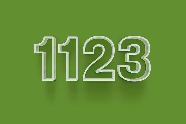 Number 1123 Isolated Green Background Your Unique Selling Poster Promo — Stock Photo, Image