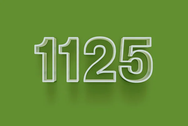 Номер 1125 Изолирован Зеленом Фоне Вашего Уникального Рекламного Плаката Скидка — стоковое фото