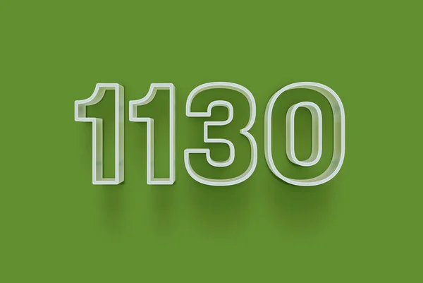 Αριθμός 1130 Είναι Απομονωμένη Πράσινο Φόντο Για Μοναδική Αφίσα Πώλησης — Φωτογραφία Αρχείου