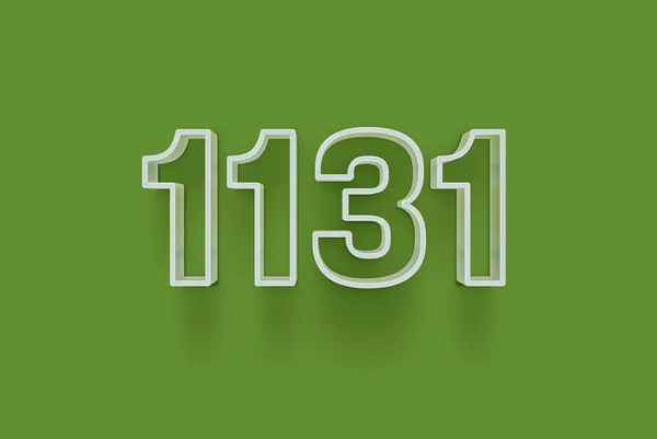 Αριθμός 1131 Είναι Απομονωμένη Πράσινο Φόντο Για Μοναδική Αφίσα Πώλησης — Φωτογραφία Αρχείου