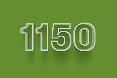  3150 numara yeşil arka planda özel indirimli poster indirimli alışveriş teklifiniz, afiş reklamları etiketiniz, Noel 'in tadını çıkarın, indirimli Xmas indirimi, kupon ve daha fazlası için izole edilmiştir..