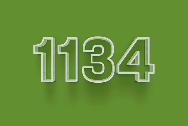 Number 1134 Isolated Green Background Your Unique Selling Poster Promo — Stock Photo, Image