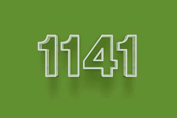 Numer 1141 Jest Izolowany Zielonym Tle Dla Unikalnej Sprzedaży Plakat — Zdjęcie stockowe