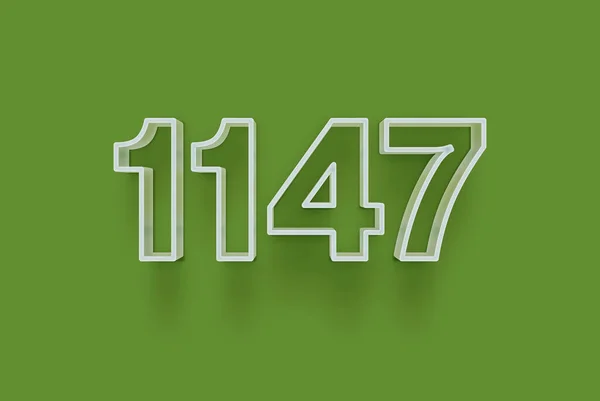 Номер 1147 Изолирован Зеленом Фоне Вашего Уникального Рекламного Плаката Скидка — стоковое фото